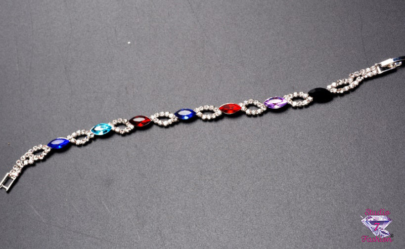 Seven Color Rhinestone Bracelet