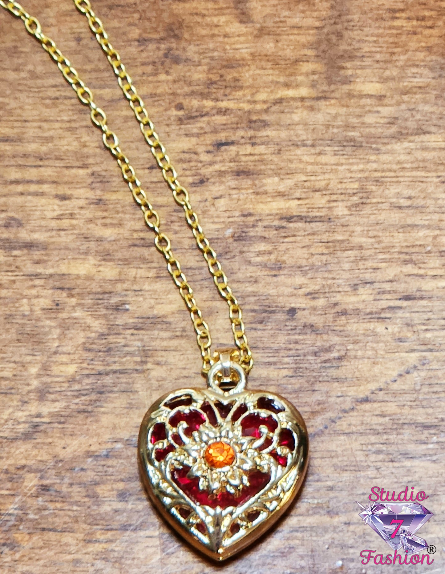 Sunflower Heart Necklace