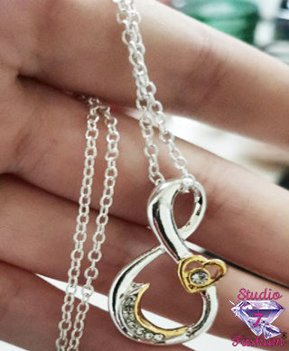 Infinity Gold Heart Necklace