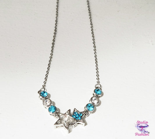 Crystal Rhinestone Stars Necklace