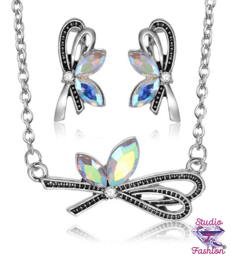 Iridescent Ribbon Butterfly Set