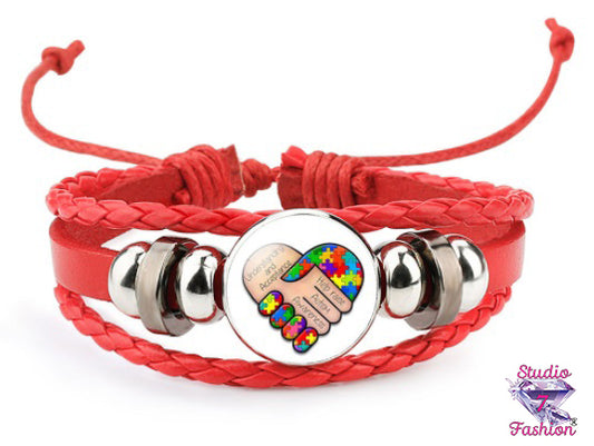 Autism Inclusion Leatherette Bracelet