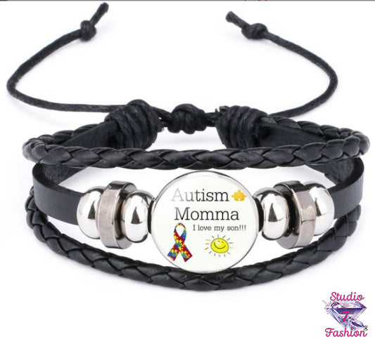 Autism Momma Leatherette Bracelet