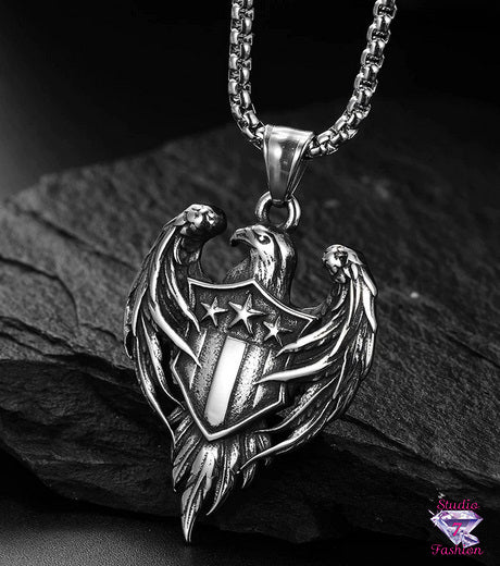 Proud Eagle Patriotic Necklace