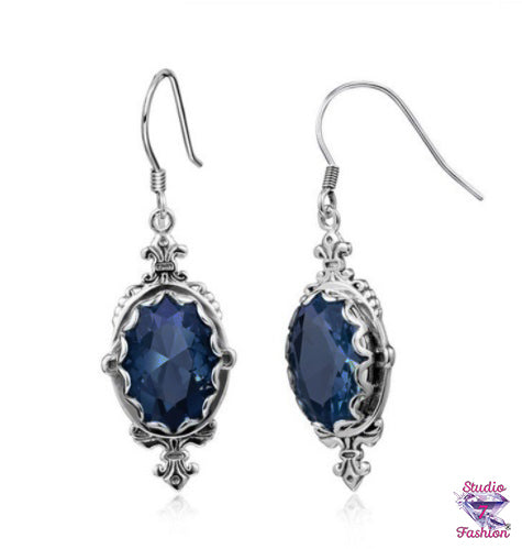 Brilliant Sapphire-Cut Earrings