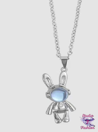 Astronaut Bunny Necklace