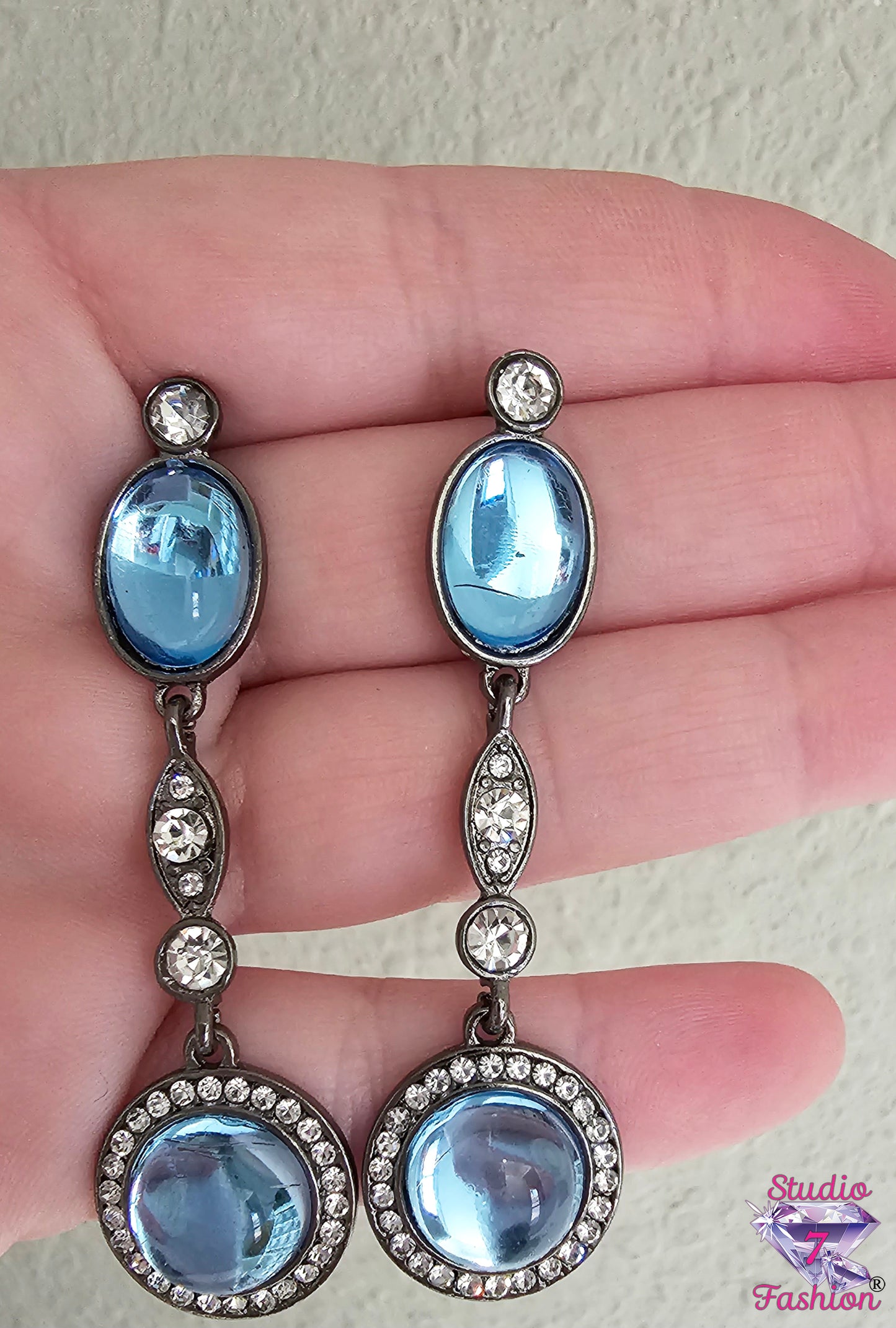 Dangle Blue Earrings