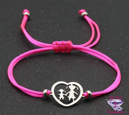 Pink Big Sister Heart Bracelet