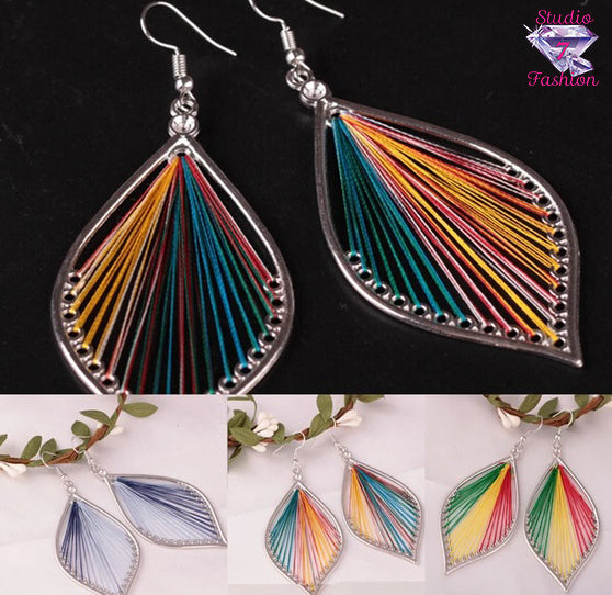 Fabulous Brocaded Woven Earrings