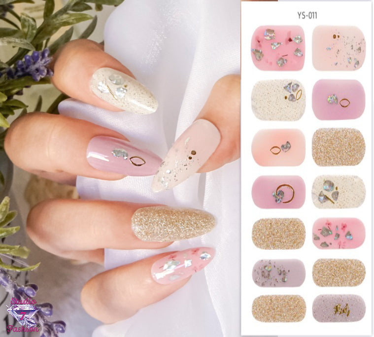 Pink Peach and Gold Oh My! Nail art