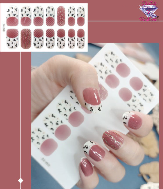 Abstract and Pink Nail art