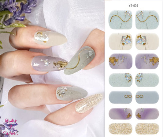 Glitters and Earthtones Nail art