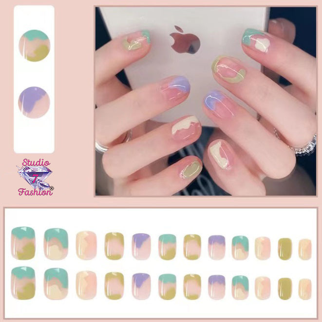 Abstract Pastel Press-on Nails