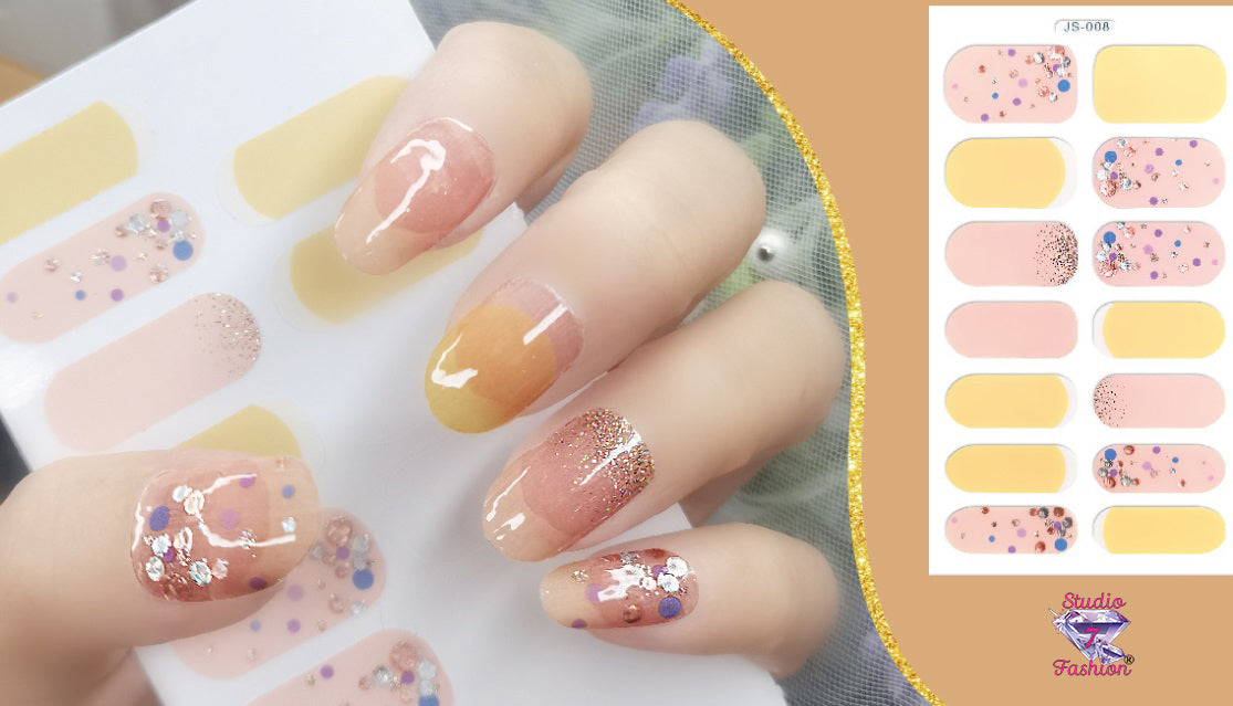 Sunshine and Polkadots Nail Art