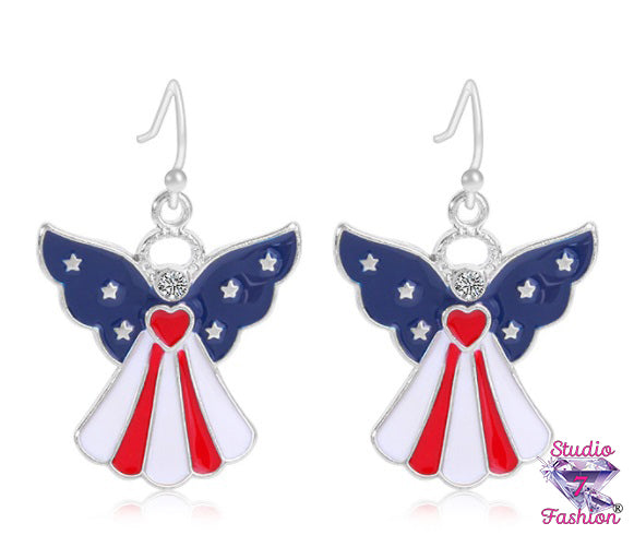 Angels Patriotic Earrings