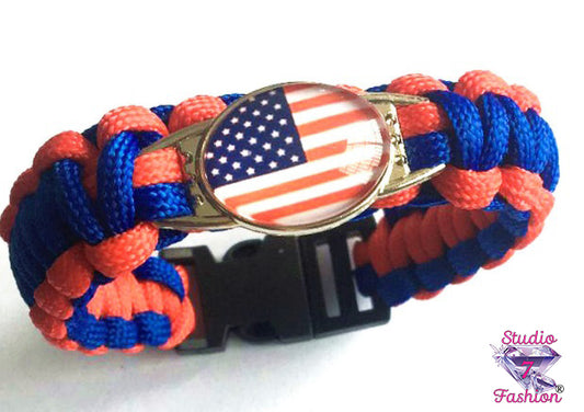 Patriotic Corded Flag Bracelet