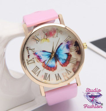 Pink Butterfly Watch