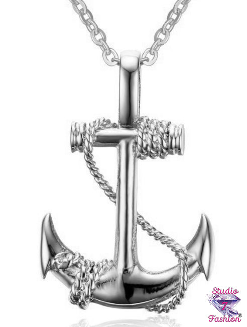 Silver Anchor Necklace