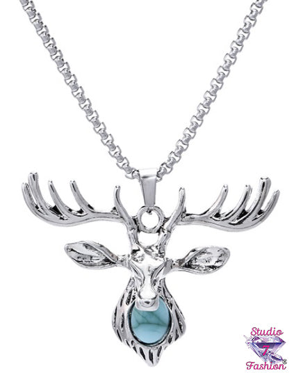 Reindeer Turquoise Necklace