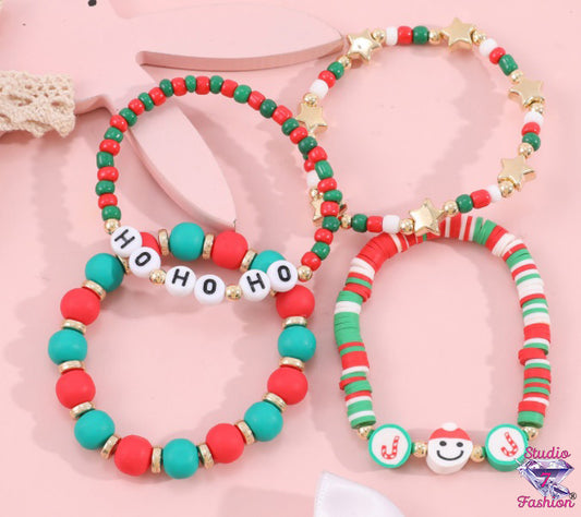 4 piece Christmas Bracelet Set