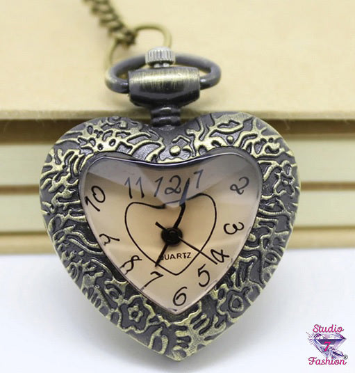 Heart Shape Watch Necklace