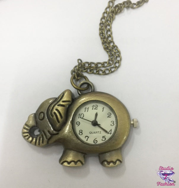 Cute Elephant Necklace Watch