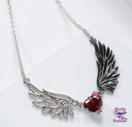 Ruby Angel Wings Necklace