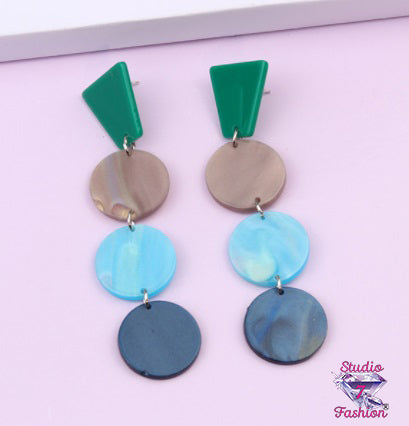 Retro Pastel Dangle Earrings