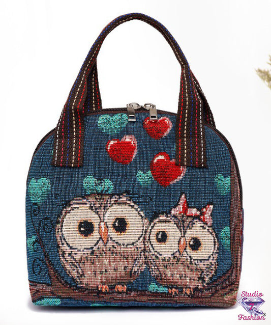 Love Birds Jacquard Handbag