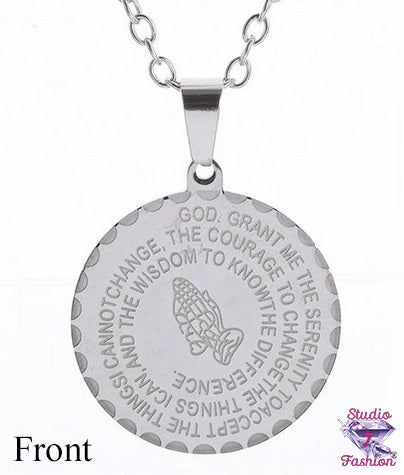 Grant Me The Serenity Medallion Necklace