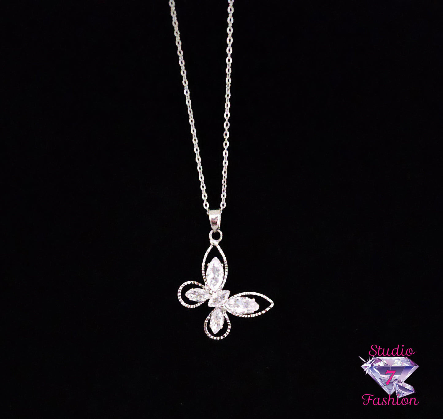 Butterfly Crystal Rhinestone Necklace