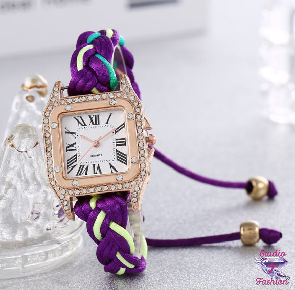 Woven Purple Watch