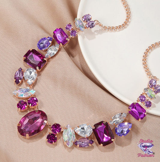 Bejeweled Amethyst Choker Necklace