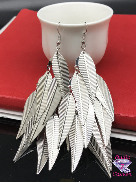 Ruffle The Feathers Dangle Earrings