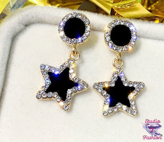 Can't Dull My Shine Ebony Star Earrings