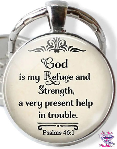 My Refuge, My Strength Keychain