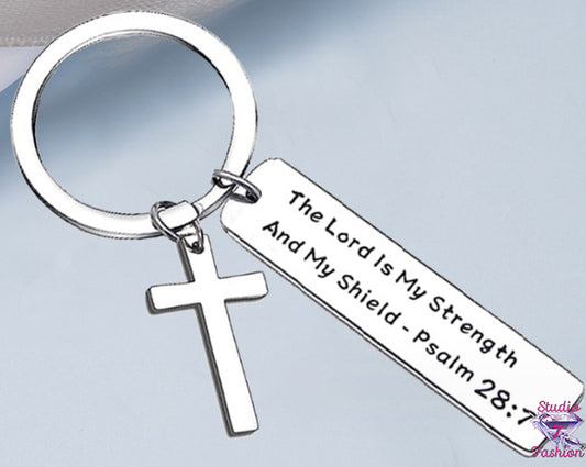 The Lord Is My Strength Keychain