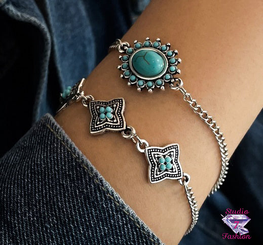 Southwest Style Turquoise Bracelet Set