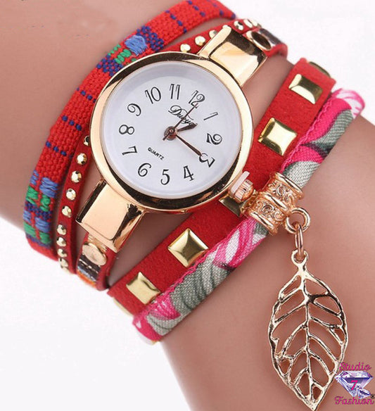 Brilliant Gold Leaf Multilayer Watch