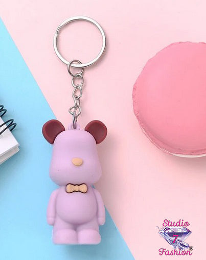 Pink Teddy Bear Keychain