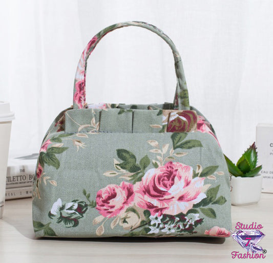 Big Rose Zippered Handbag