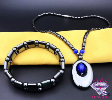 Hematite Bracelet and Necklace- Set