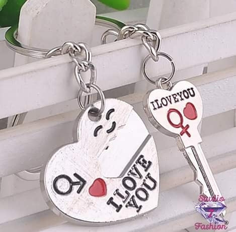 Key Heart Love Keychains