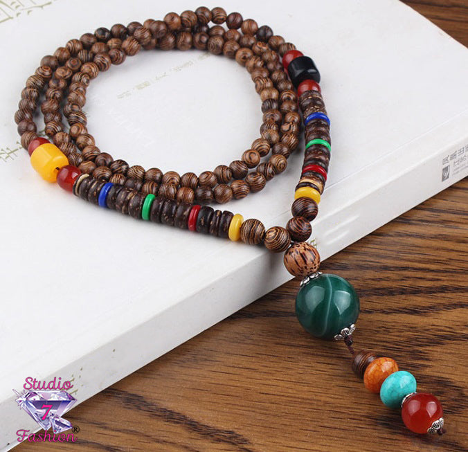 Wooden Beads Boho Necklace