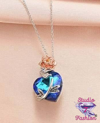 Sapphire Heart Necklace