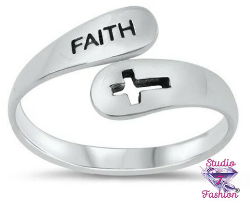 Faith Cross Ring Adjustable