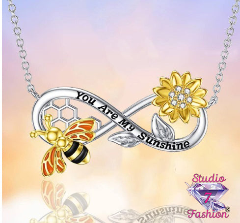 Sunshine Honeybee Infinity Necklace