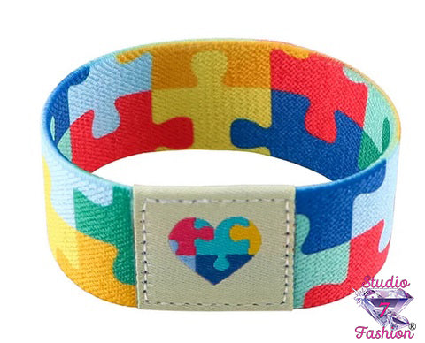 Autism Love Heart Stretch Bracelet