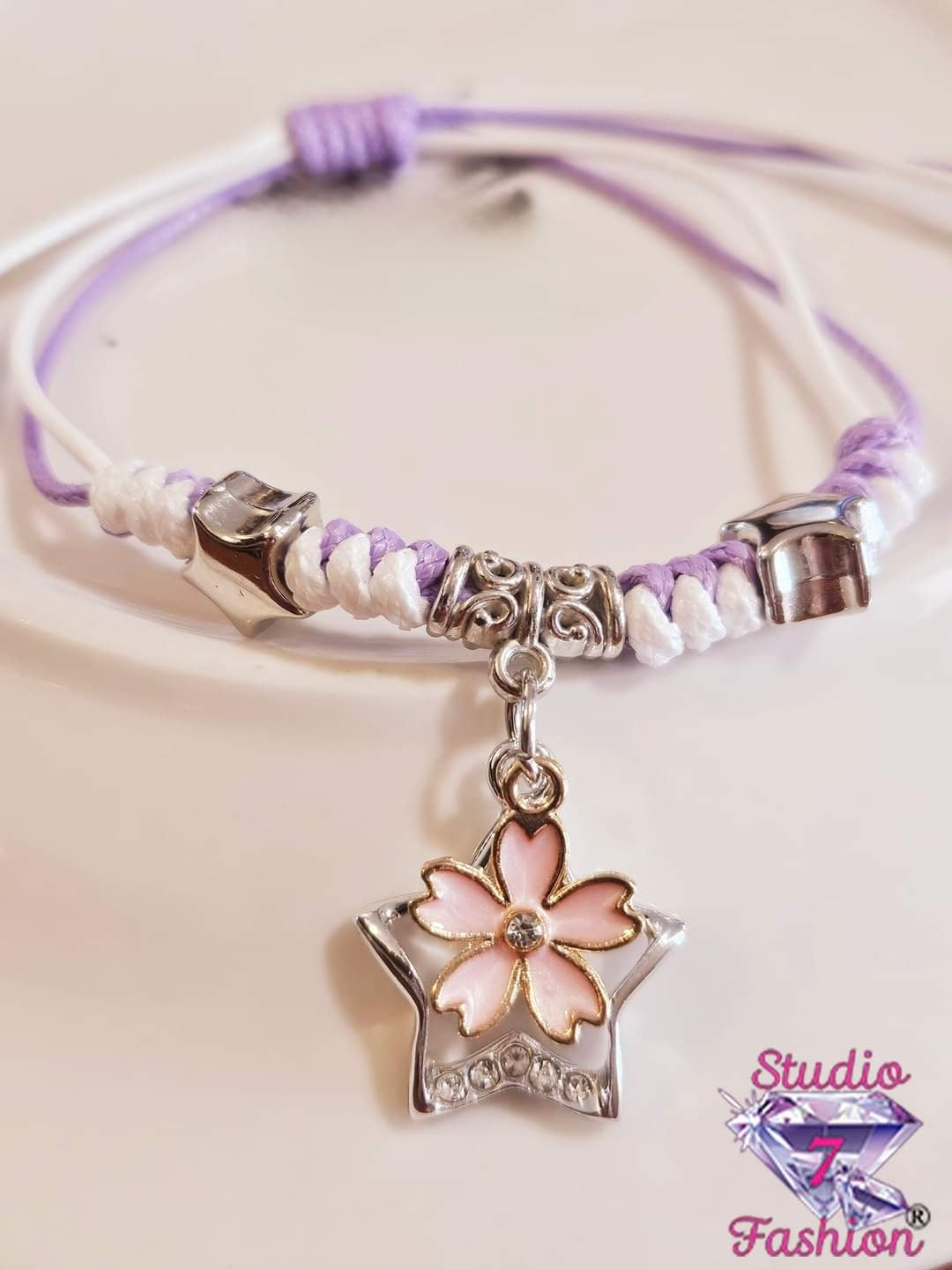 Floral Peach Adjustable Bracelet