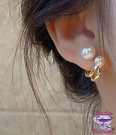 Chic Double Pearl Earrings